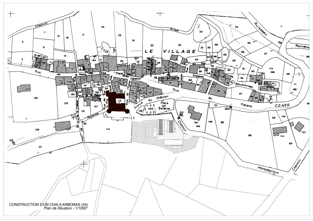 Plan de situation du Domaine d’O à Arboras